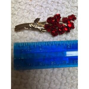 Vintage DM Creations 97  Red Roses brooch
